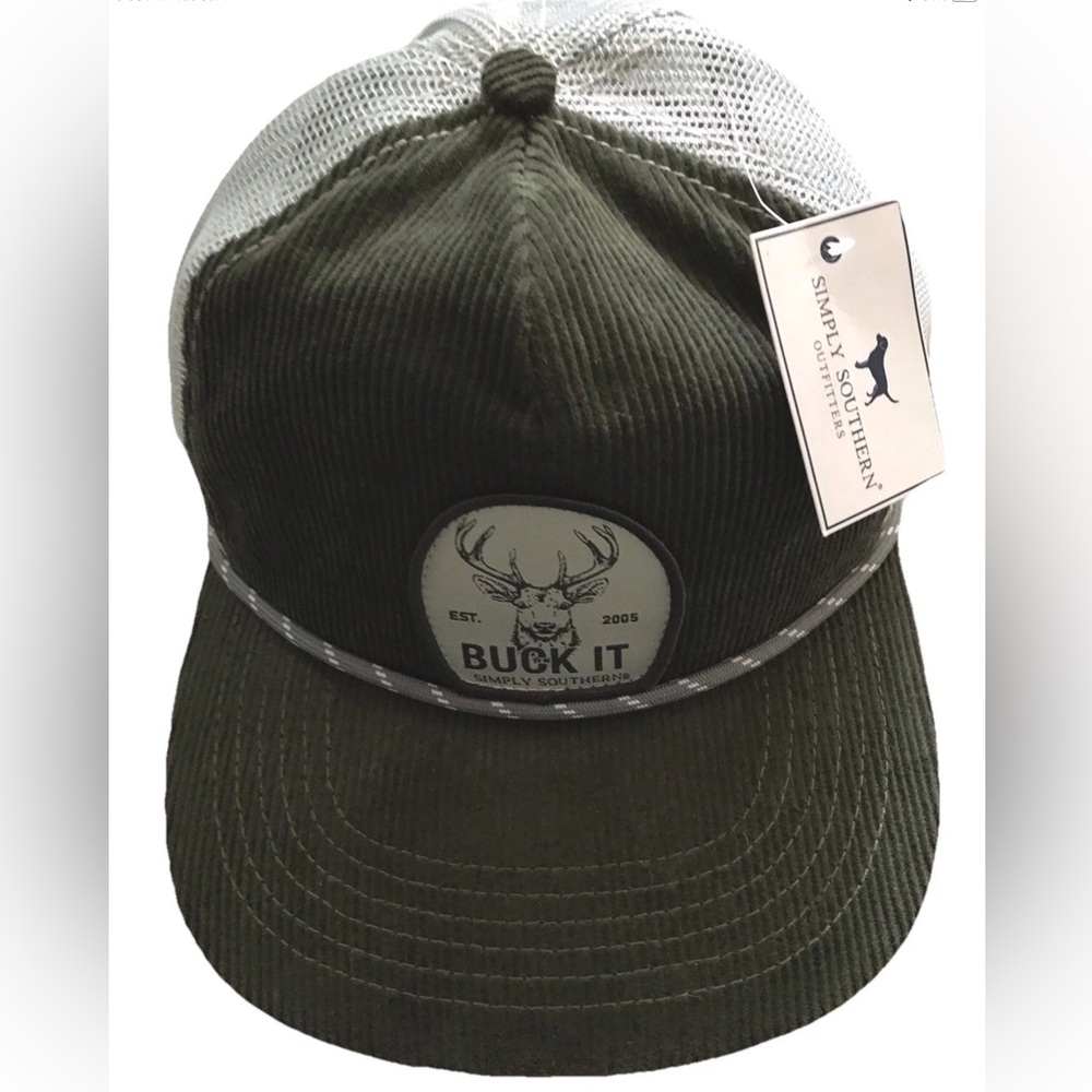 NEW SIMPLY‎ SOUTHERN Flat Bill Hat ‘Buck It’
